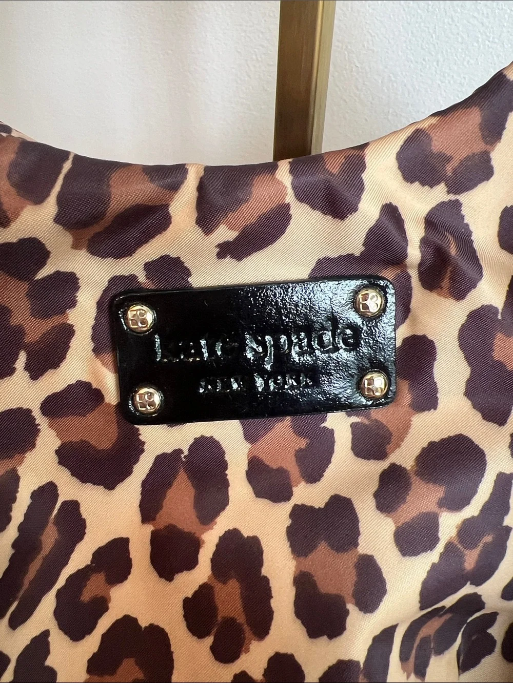 kate spade Leopard-Print Shoulder Bag in Brown and Black